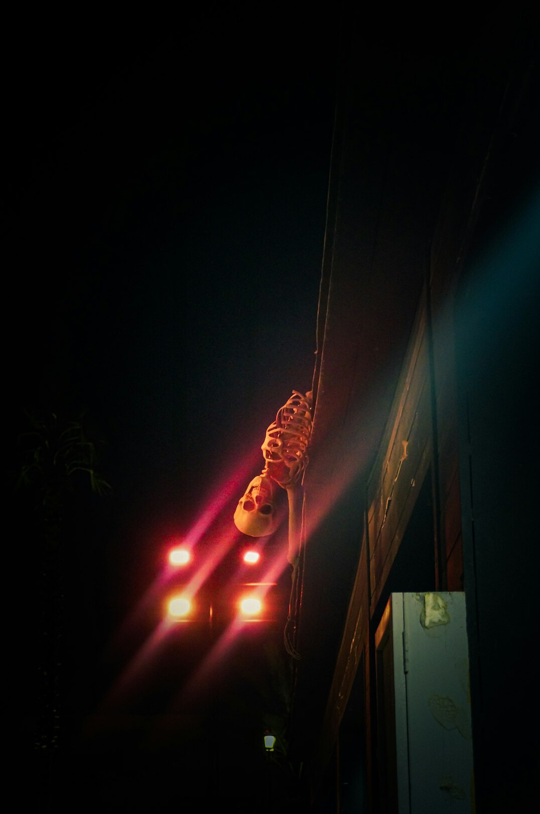 haunted house at night